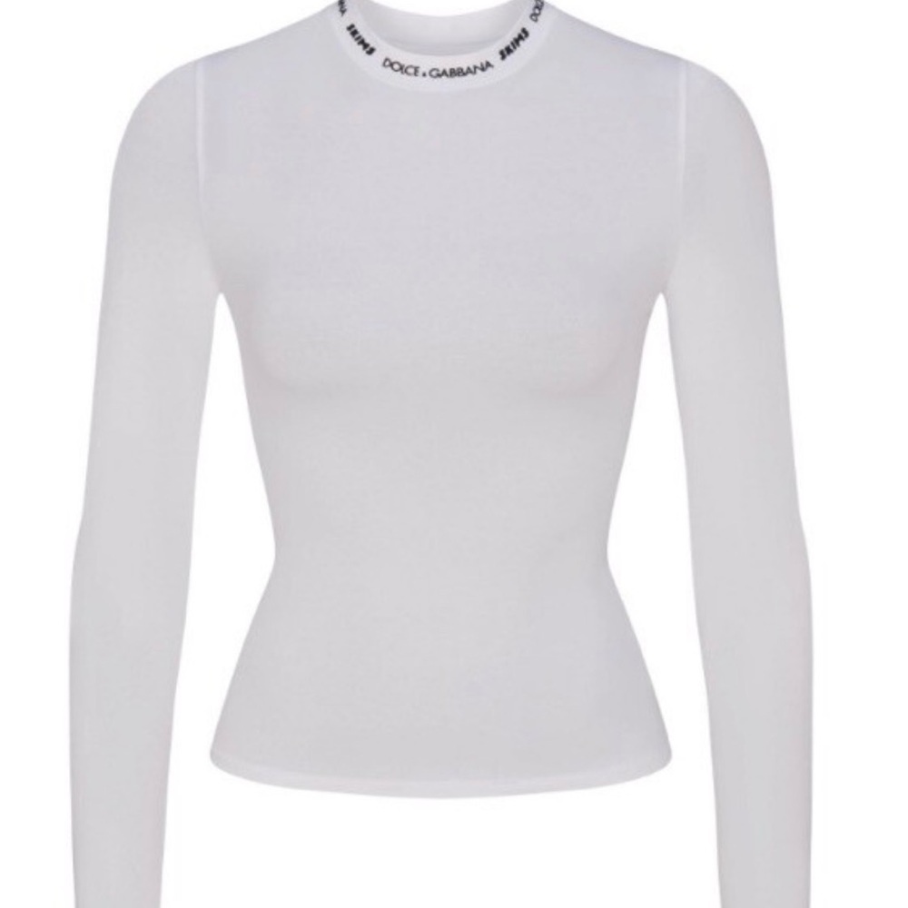 Dolce & Gabbana x SKIMS Long Sleeve Top – White | New with Tags size L
